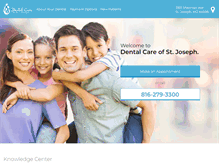 Tablet Screenshot of dentalcareofstjoseph.com